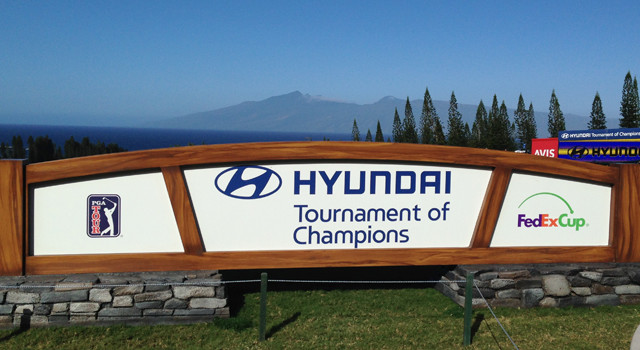 2015 Hyundai Tournament of Champions sign | Golf Hawaii